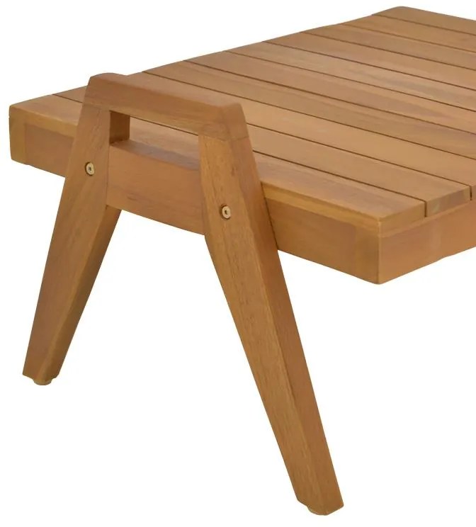 Τραπέζι Kally teak ξύλο σε φυσική απόχρωση 60x50x34εκ