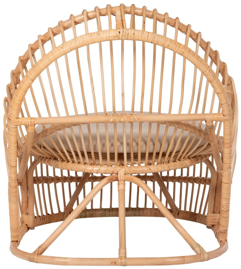 Καρέκλα - Πολυθρόνα ENTROPY C9840.01 Φυσικό Rattan με Εκρού Μαξιλάρι 80x97x85Υεκ. 80x97x85 εκ.