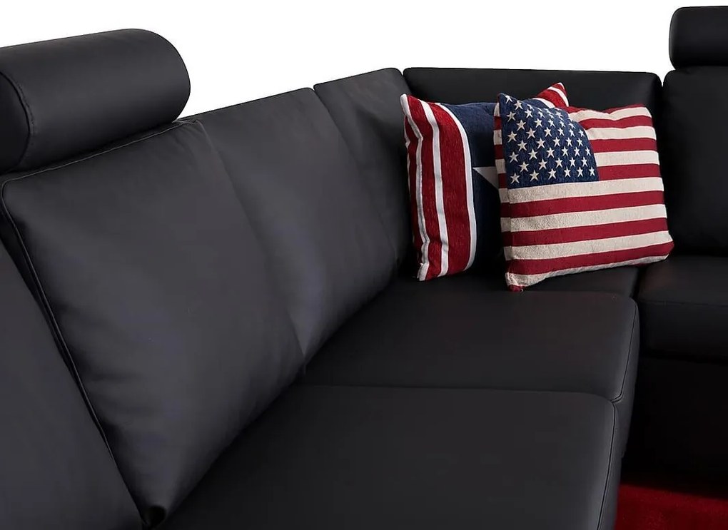 Γωνιακός Καναπές Scandinavian Choice C114, Μαύρο, 284x223x80cm, Πόδια: Πλαστική ύλη | Epipla1.gr
