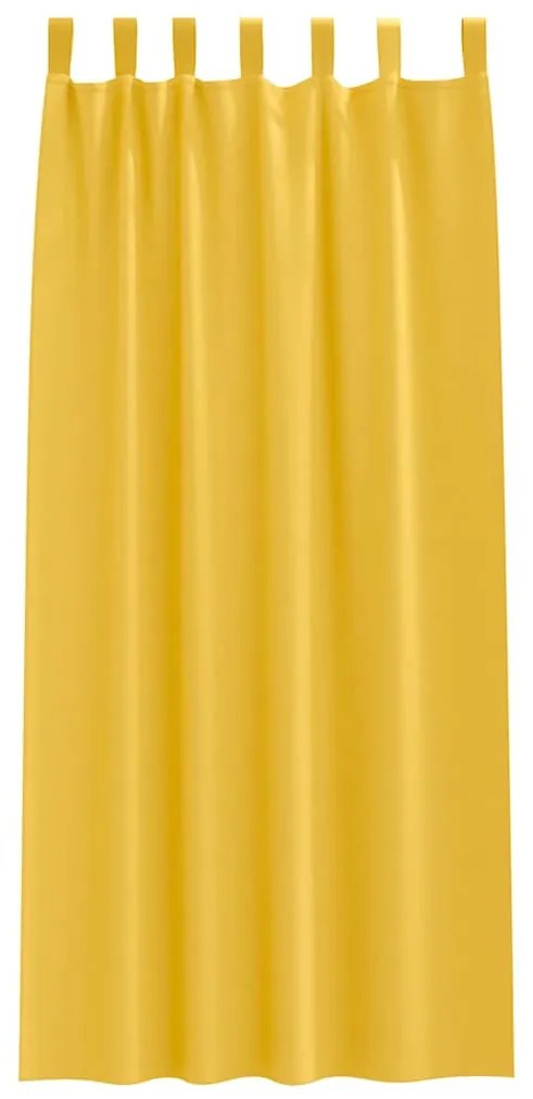 vidaXL Κουρτίνες 2 pcs κίτρινο μουσταρδί 245x140εκ. Πολυεστέρας