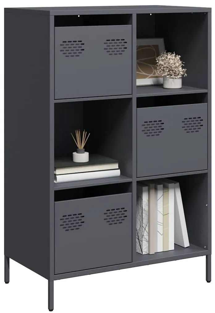 Ντουλάπι Ανθρακί 68x39x103,5 εκ. από Χάλυβα