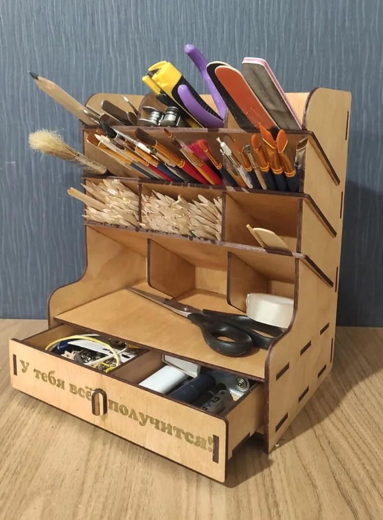 Intra απο ξύλο plywood 3mm-4mm πάχος - Συρτάρι αποθήκευσης Desk Craft Organizer Δίασταση 30x30 cm Intraeaxys-yon0kdg7