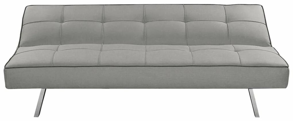 Καναπές κρεβάτι Mesa 181, Αριθμός θέσεων: 3, Ανοιχτό γκρι, 74x175x83cm, 26 kg, Πόδια: Μέταλλο | Epipla1.gr