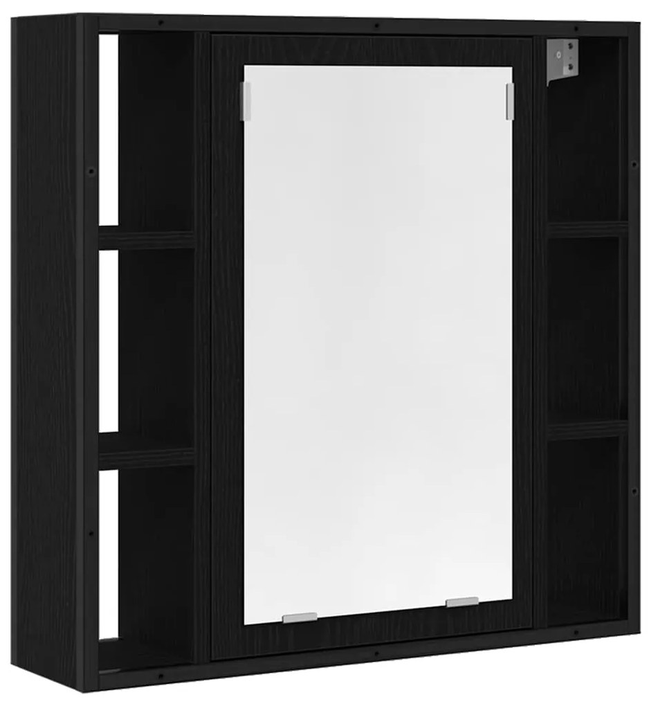 vidaXL Σετ Ντουλαπιών Μπάνιου 4 pcs Μαύρη δρυς 33 x 33 x 185.5 εκ