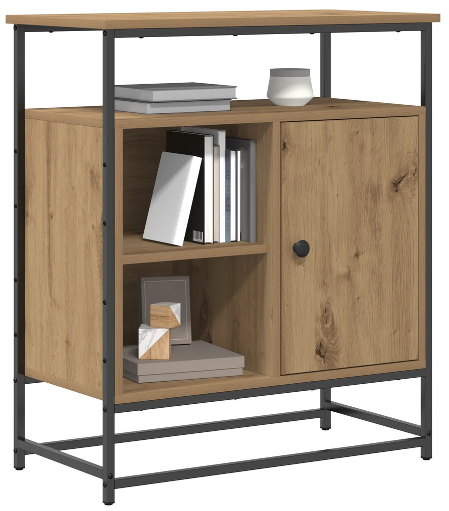 vidaXL Μπουφές Artisan Oak 69x35x80 εκ από Επεξεργασμένο Ξύλο και Χάλυβα