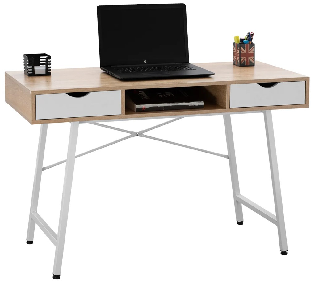 ΓΡΑΦΕΙΟ HM2128.01 SONAMA-ΛΕΥΚΟ ΜΕ ΛΕΥΚΟ ΜΑΤ ΣΚΕΛΕΤΟ 120Χ48Χ76,5 εκ.