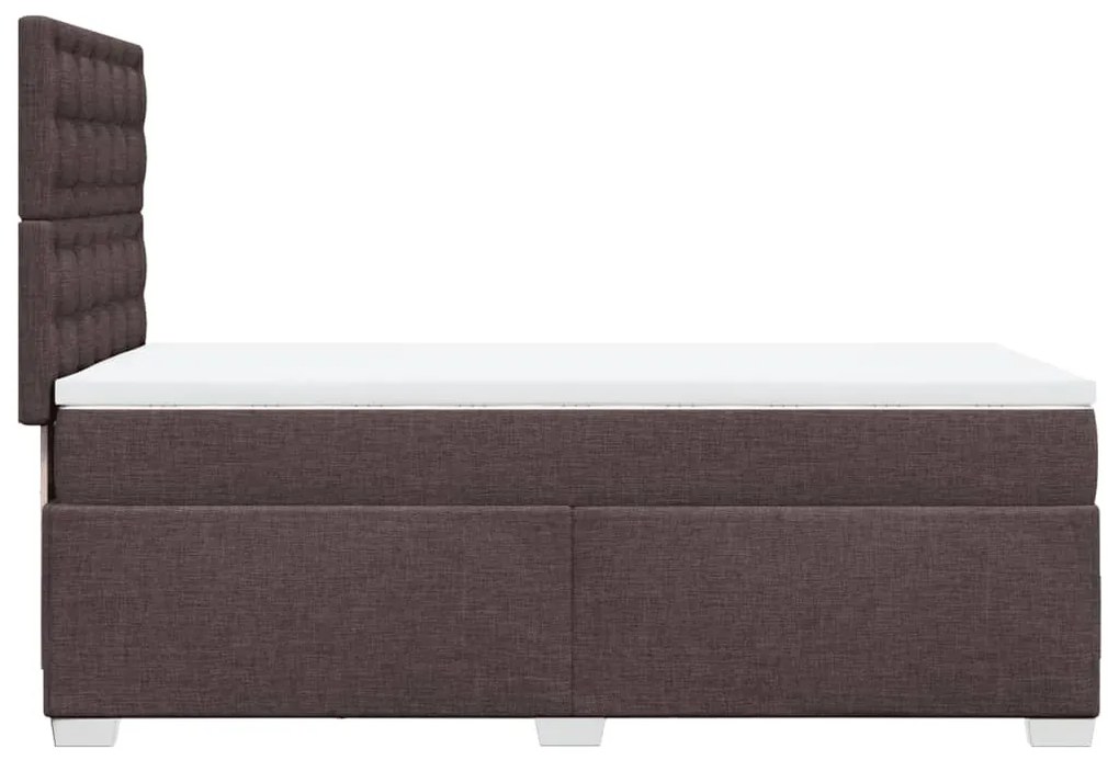 ΚΡΕΒΑΤΙ BOXSPRING ΜΕ ΣΤΡΩΜΑ ΣΚΟΥΡΟ ΚΑΦΕ 80X200 ΕΚ. ΥΦΑΣΜΑΤΙΝΟ 3292632