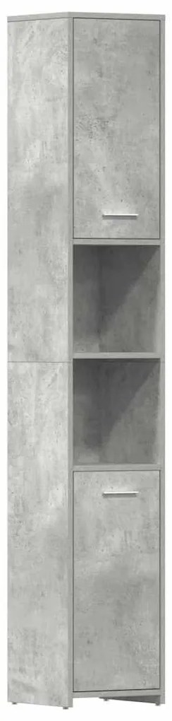 vidaXL Στήλη Μπάνιου Γκρι Σκυροδέματος 30x30x183,5 εκ. Επεξεργ. Ξύλο