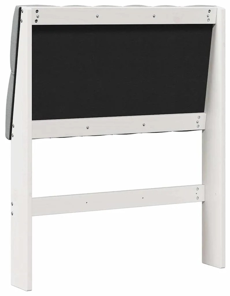 vidaXL Ταπετσαρισμένο κεφαλάρι Ανοιχτό γκρι 80 cm Στερεά ξυλεία πεύκου