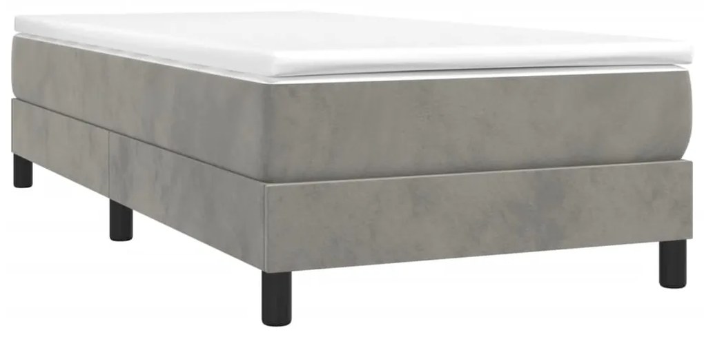 ΚΡΕΒΑΤΙ BOXSPRING ΜΕ ΣΤΡΩΜΑ ΑΝΟΙΧΤΟ ΓΚΡΙ 100X200 ΕΚ. ΒΕΛΟΥΔΙΝΟ 3144315