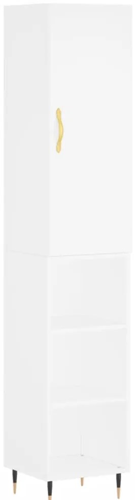 vidaXL Ντουλάπι Λευκό 34,5 x 34 x 180 εκ. από Επεξεργασμένο Ξύλο