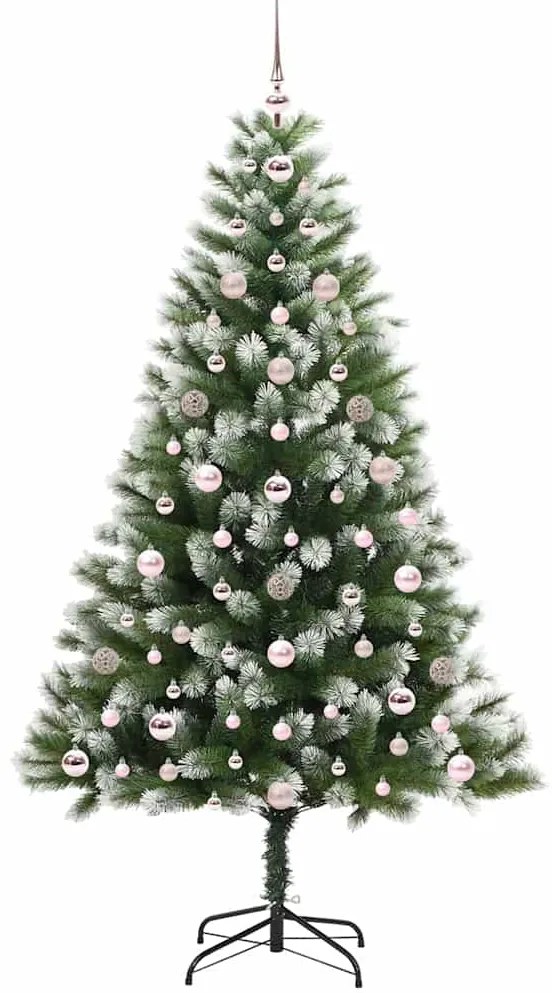 vidaXL Τεχνητό Δέντρο Χριστουγέννων με μέρη που αναδιπλώνονται και χιονάκι