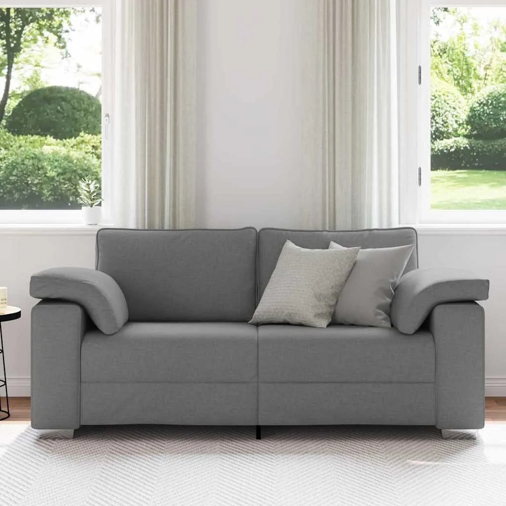 vidaXL Καναπές με μαξιλάρι Σκούρο γκρι 180 x 77 x 82 εκ ύφασμα