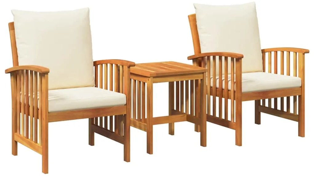 vidaXL Σετ Καναπέ Κήπου 3 pcs Φυσικό Λάδι Στερεό Ξύλο Ακακίας