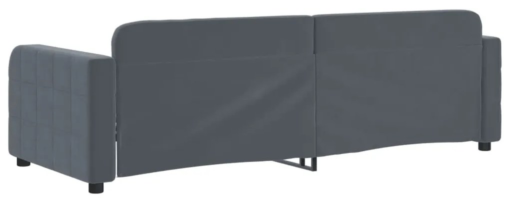 vidaXL Καναπές Κρεβάτι Σκούρο Γκρι 80 x 200 εκ. Βελούδινος