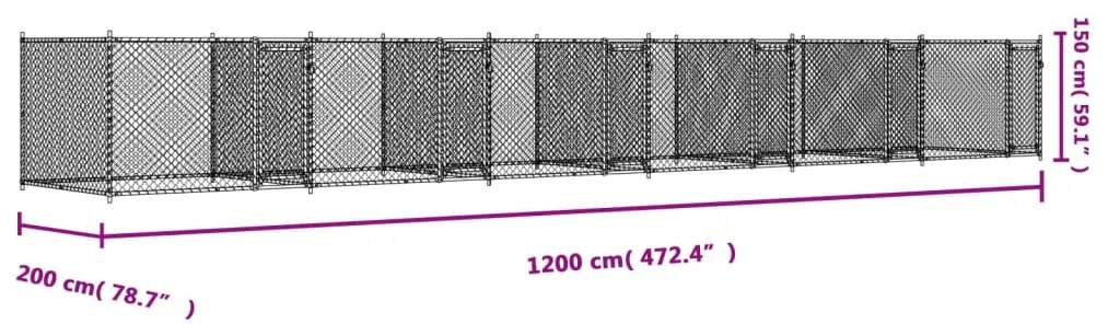 ΚΛΟΥΒΙ ΣΚΥΛΟΥ ΜΕ ΠΟΡΤΕΣ ΓΚΡΙ 12X2X1,5 Μ. ΓΑΛΒΑΝΙΣΜΕΝΟΣ ΧΑΛΥΒΑΣ 3209577