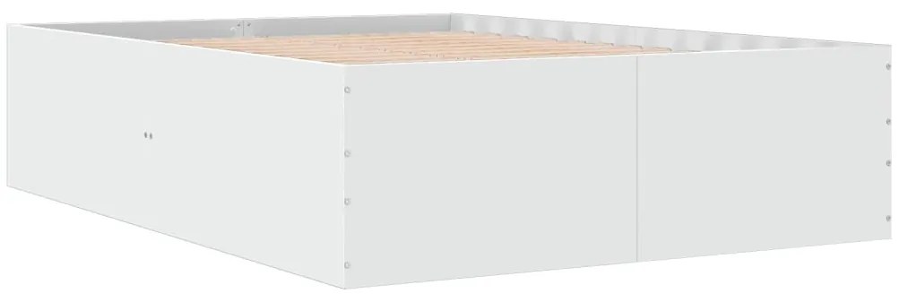 vidaXL Πλαίσιο Κρεβατιού Λευκό 120 x 190 εκ. Επεξεργασμένο Ξύλο
