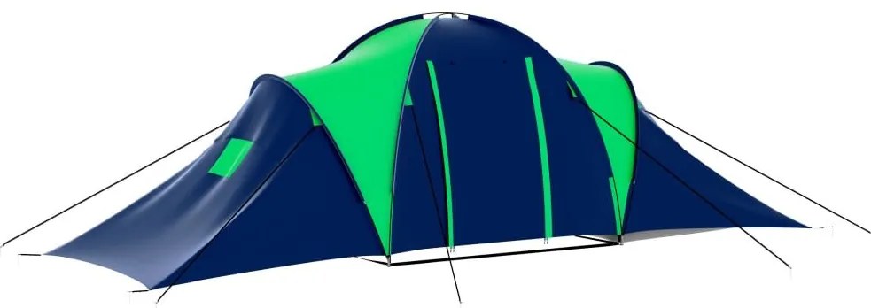 Σκηνή Camping 9 Ατόμων Μπλε / Πράσινο Υφασμάτινη - Πολύχρωμο