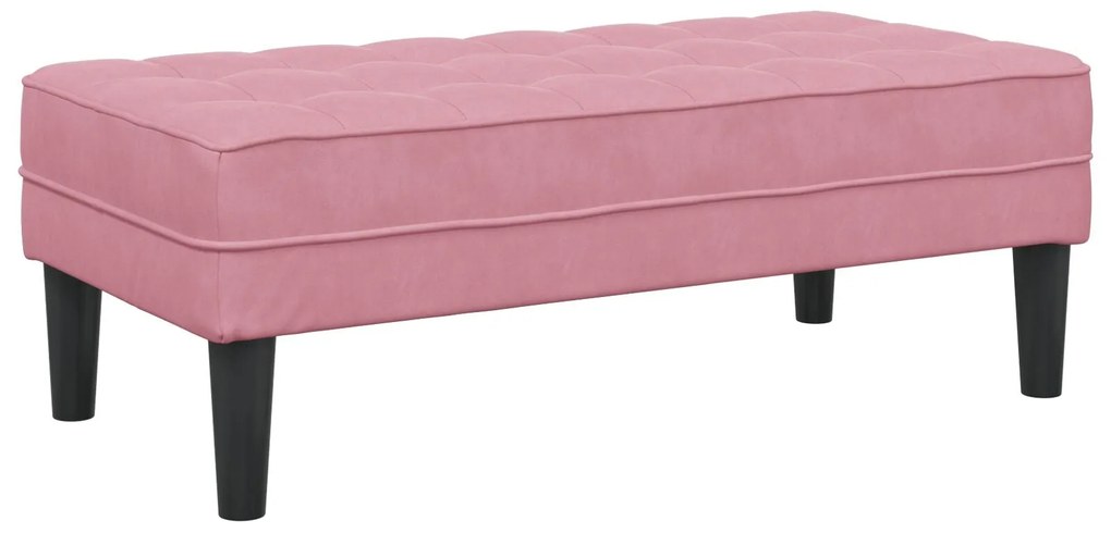 vidaXL Παγκάκι Ροζ 113x57x39 εκ. Βελούδο