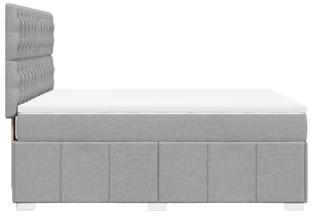 ΚΡΕΒΑΤΙ BOXSPRING ΜΕ ΣΤΡΩΜΑ ΑΝΟΙΧΤΟ ΓΚΡΙ 140X200 ΕΚ. ΥΦΑΣΜΑΤΙΝΟ 3293998