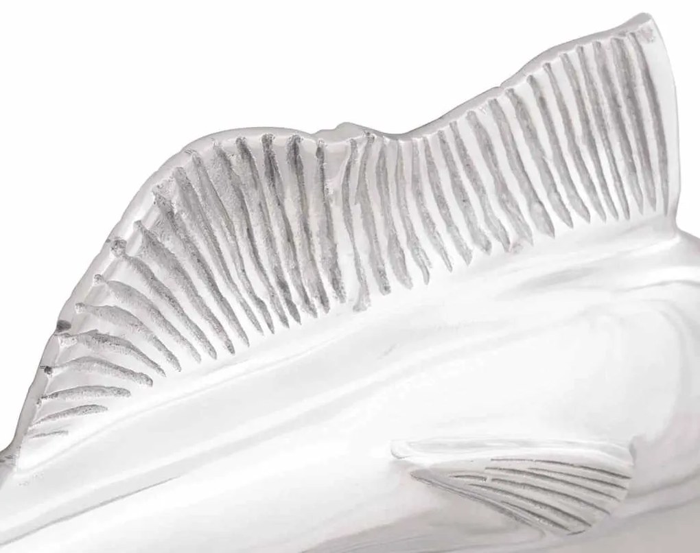 vidaXL Γλυπτική Ασημί 91 x 8 x 26 εκ Αλουμίνιο