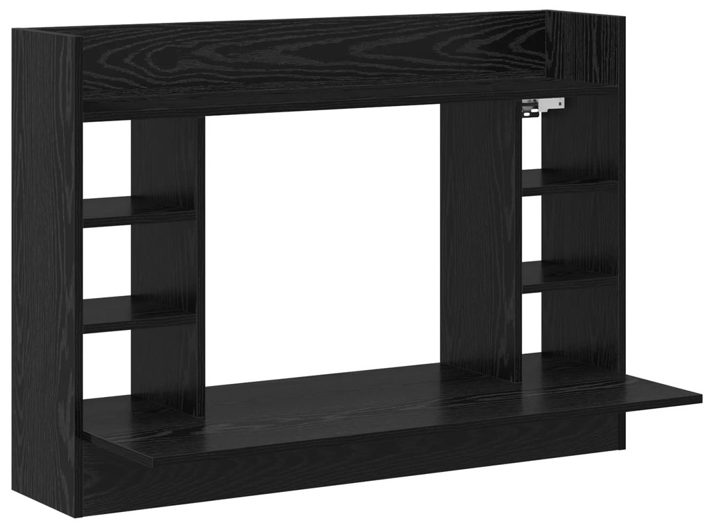 vidaXL Γραφείο Τοίχου Μαύρη Δρυς 105x48x75 εκ Επεξεργασμένο Ξύλο