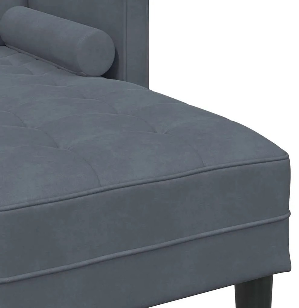 vidaXL Σετ Καναπέ Σκούρο Γκρι 173 x 131 x 67 εκ Πολυεστέρας