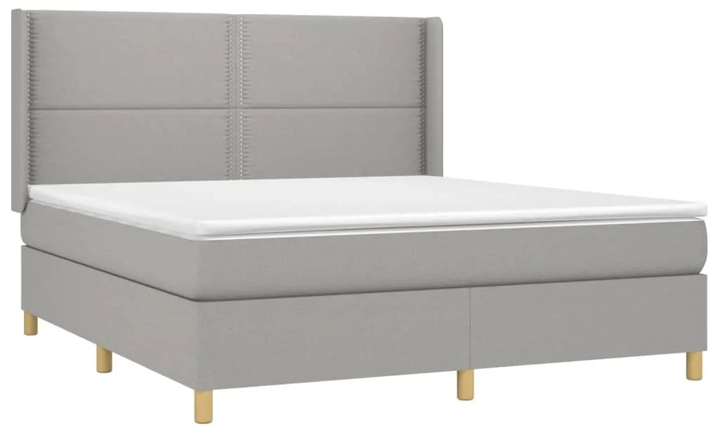 ΚΡΕΒΑΤΙ BOXSPRING ΜΕ ΣΤΡΩΜΑ ΑΝΟΙΧΤΟ ΓΚΡΙ 180X200 ΕΚ. ΥΦΑΣΜΑΤΙΝΟ 3131929