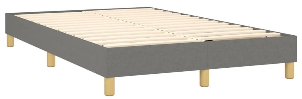 ΚΡΕΒΑΤΙ BOXSPRING ΜΕ ΣΤΡΩΜΑ ΣΚΟΥΡΟ ΓΚΡΙ 120X200 ΕΚ. ΥΦΑΣΜΑΤΙΝΟ 3140602