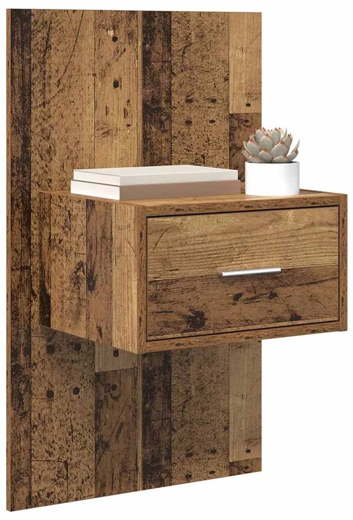 vidaXL Ντουλάπι κρεβατιού 2 pcs Παλαιό ξύλο 48.5 x 32.5 x 80 εκ