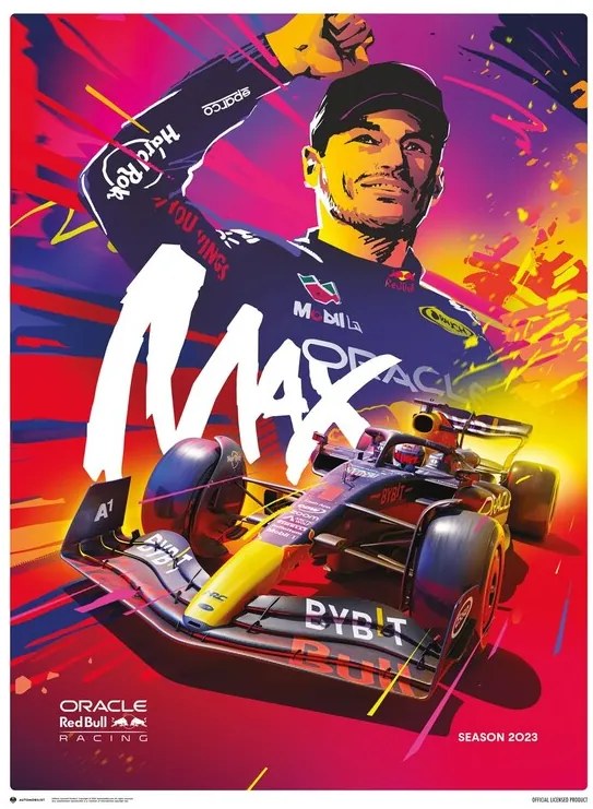 Εκτύπωση τέχνης Max Verstappen 2023