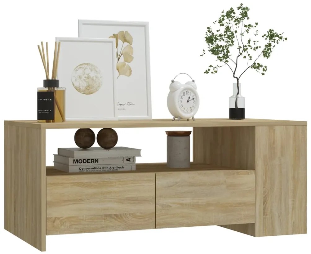 vidaXL Τραπεζάκι Σαλονιού Sonoma Δρυς 102x55x42 εκ. Επεξεργασμένο Ξύλο