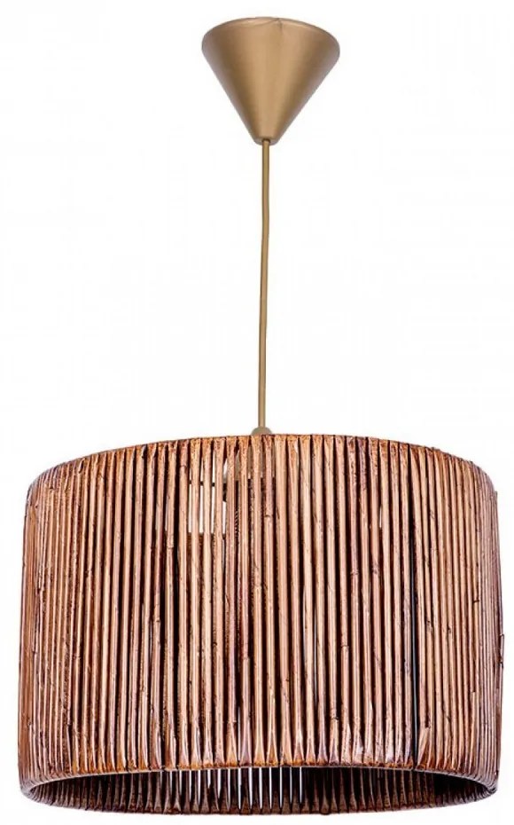 Φωτιστικό Οροφής Zale 207372 Ε27 28x28x65cm Brown Megapap Bamboo,Ξύλο