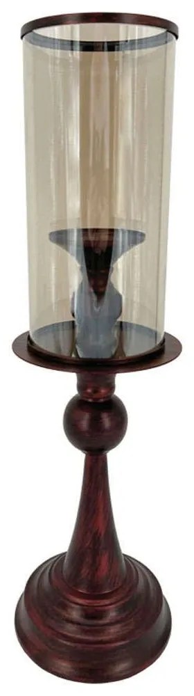 Κηροπήγιο Μπίλια 15-00-23974 53cm Brown Marhome Metal, Glass