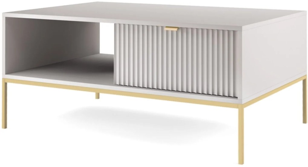 Τραπεζάκι Nova Γκρι + χρυσό 104x68x46cm