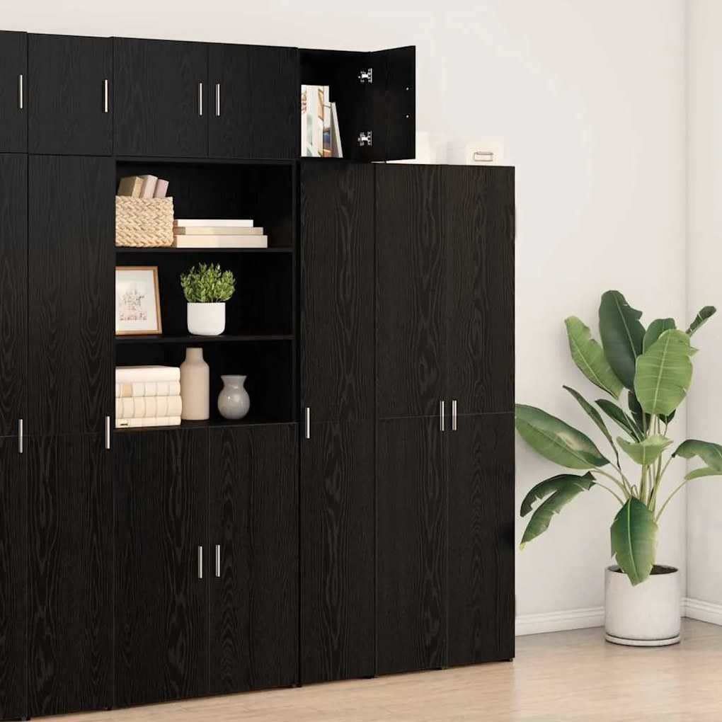 vidaXL Ντουλάπι Τοίχου Μαύρης Δρυός 30x42.5x40 εκ Επεξεργασμένο Ξύλο