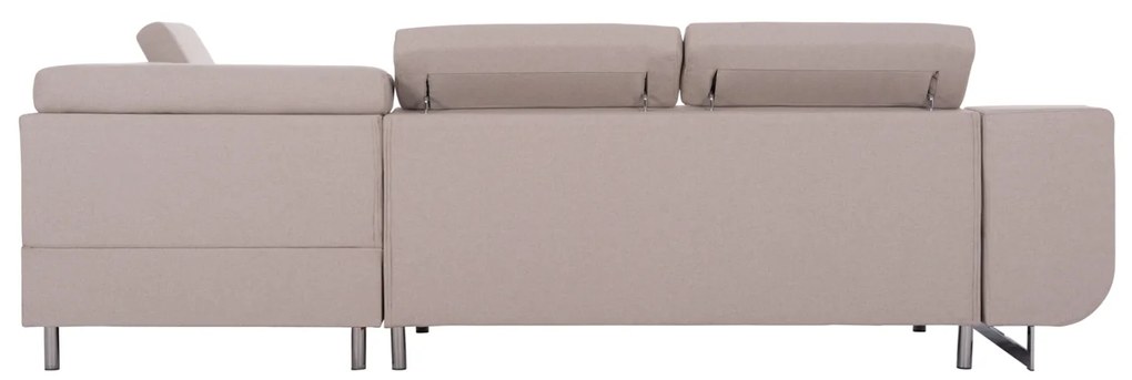 ΓΩΝΙΑΚΟΣ ΚΑΝΑΠΕΣ-ΚΡΕΒΑΤΙ ΜΕ ΑΠΟΘ.ΧΩΡΟ ENCORE HM3301.03R ΜΠΕΖ ΥΦΑΣΜΑ 285x205x90Υεκ.