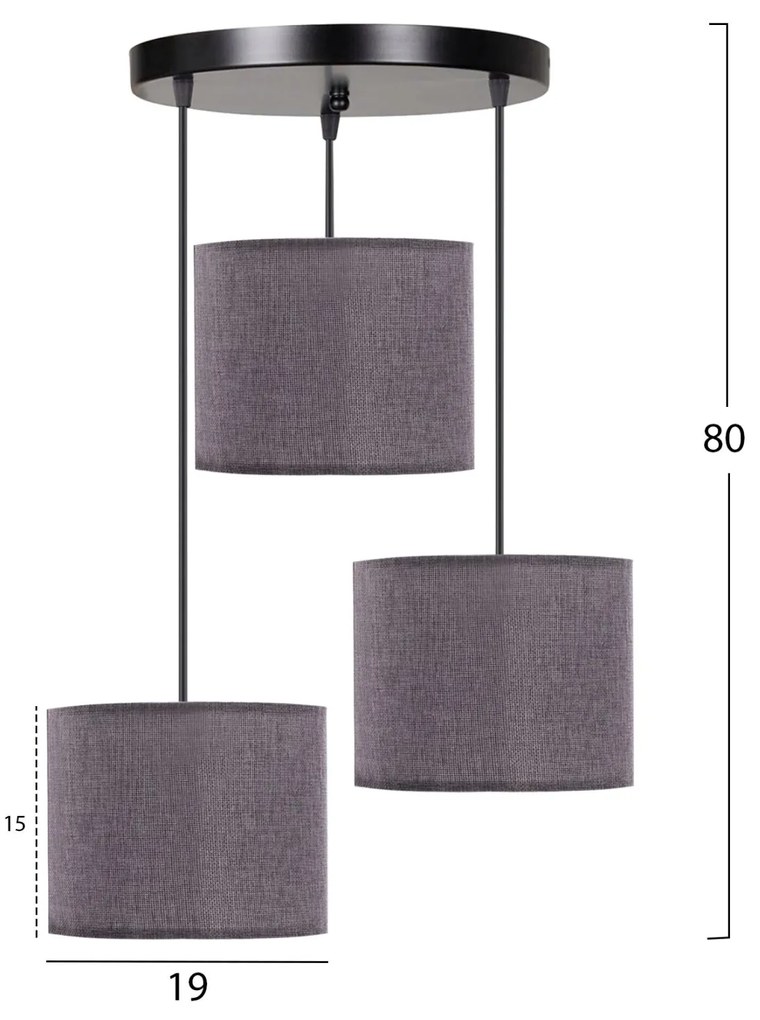 Φωτιστικό Οροφής C7622.13 Γκρί 15x15x80 εκ. 30x30x80 εκ.