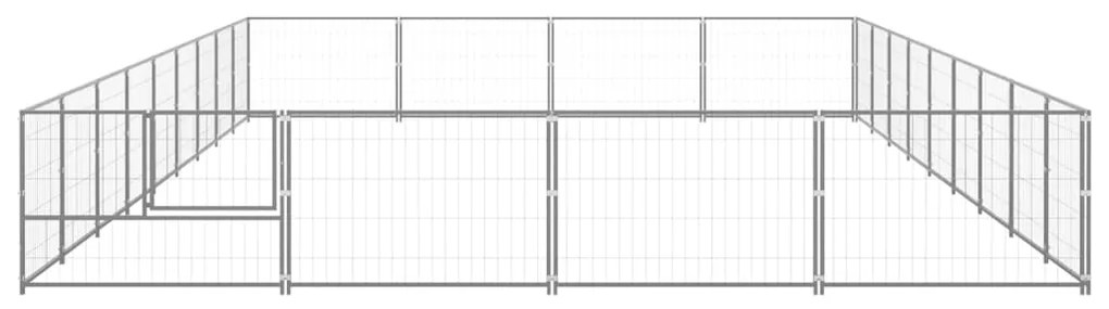 vidaXL Σπιτάκι Σκύλου Ασημί 36 μ² Ατσάλινο