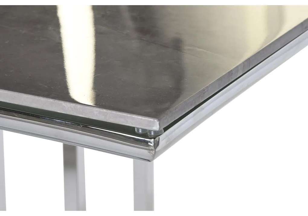 Τραπεζαρία DKD Home Decor Ασημί Κρυστάλλινο Χάλυβας (180 x 90 x 75 cm)