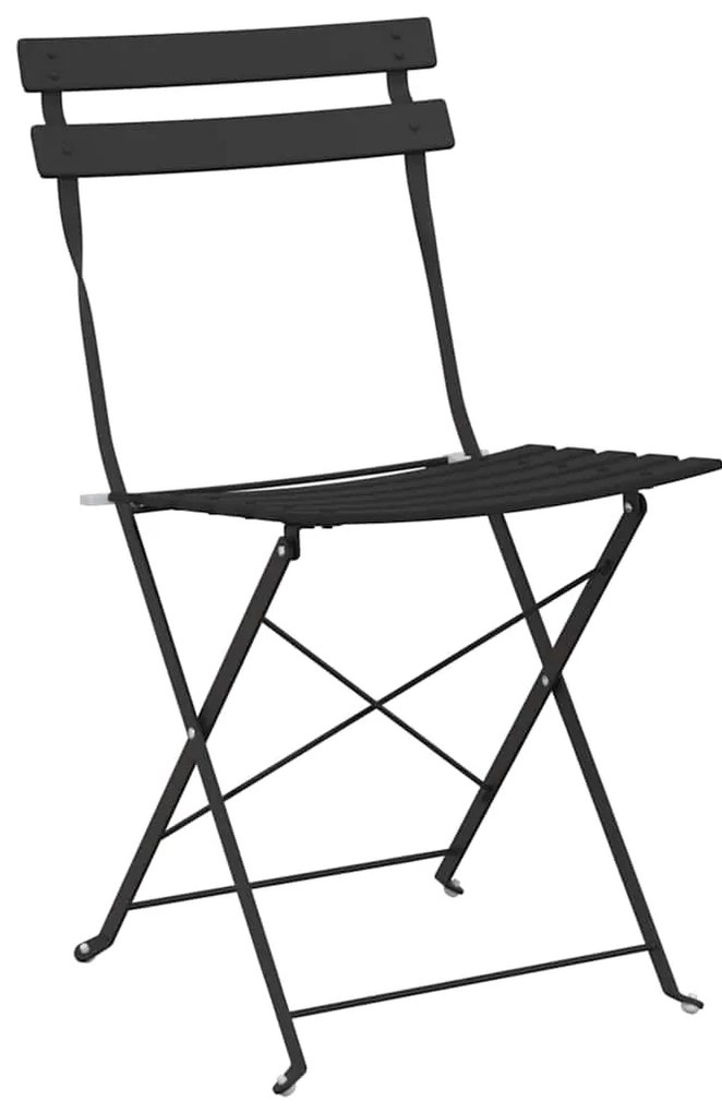 vidaXL Πτυσσόμενη Καρέκλα Κήπου 2 pcs Ανθρακί 42 x 46 x 82εκ Ατσάλι