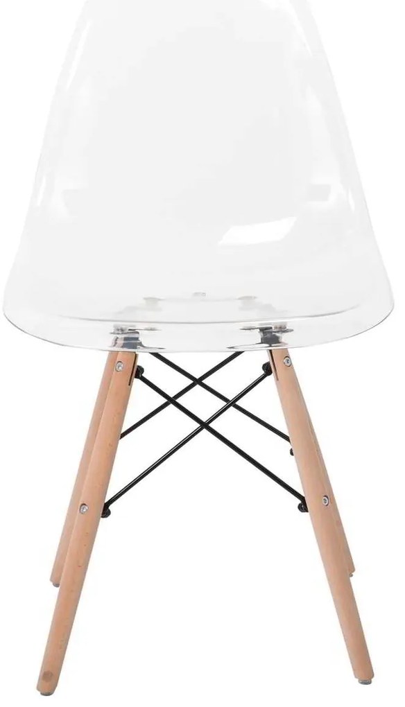 Καρέκλα Art Wood PC Clear 46x53x82cm (Σετ 4 ΤΕΜ)