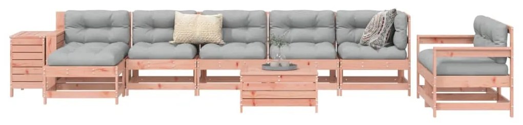 Καναπές Κήπου Σετ 10 Τεμαχίων Μασίφ Ψευδοτσούγκα Ελάτης