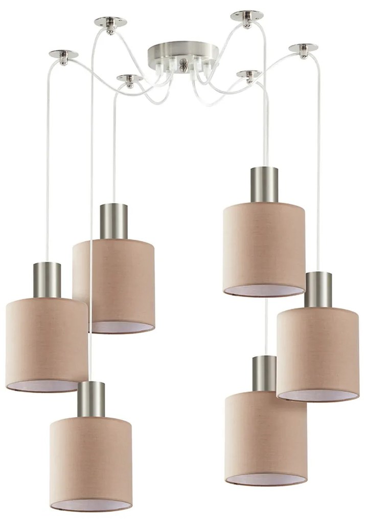 Φωτιστικό Οροφής Πολύφωτο Homelighting 77-8429 Nickel/Brown