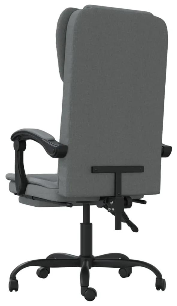 Καρέκλα Γραφείου Ανακλινόμενη Σκούρο Γκρι Υφασμάτινη - Γκρι