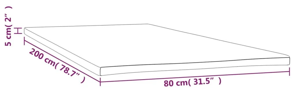 Ανώστρωμα 80 x 200 εκ. 5 εκ. - Λευκό