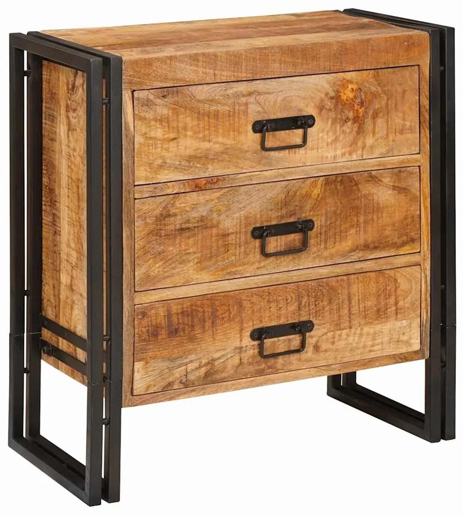 vidaXL Πλαϊνό γραφείο Καφέ 66 x 33 x 70 εκ. Στερεό ξύλο μάνγκο