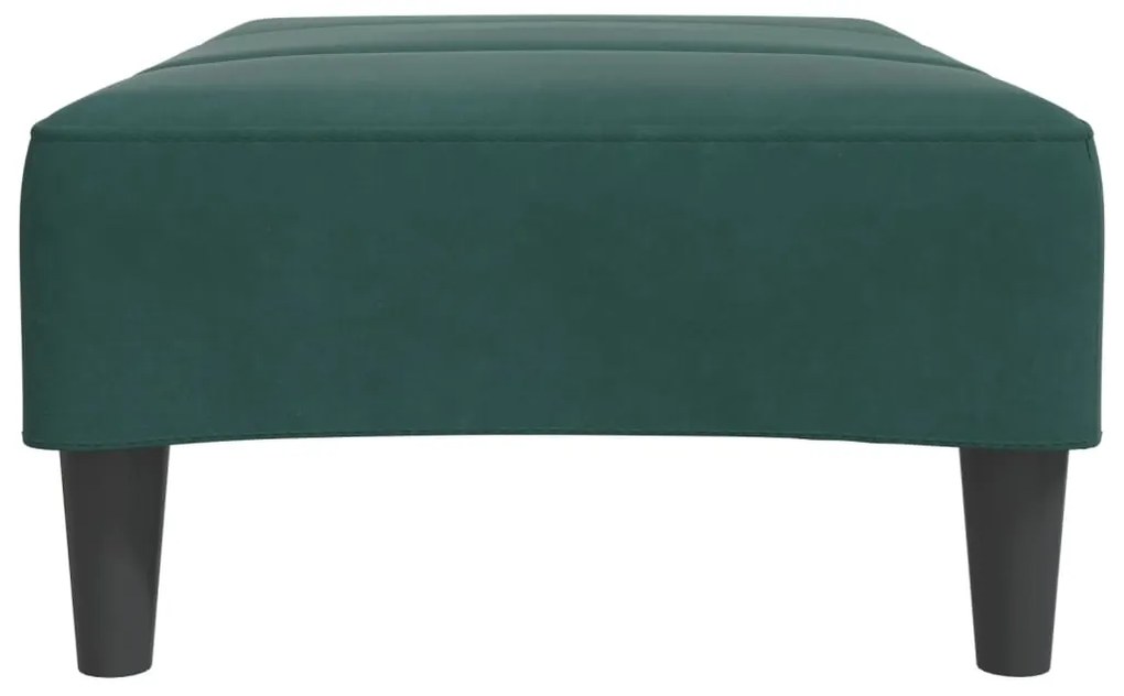 vidaXL Υποπόδιο Σκούρο Πράσινο 77x55x31 εκ. Βελούδινο