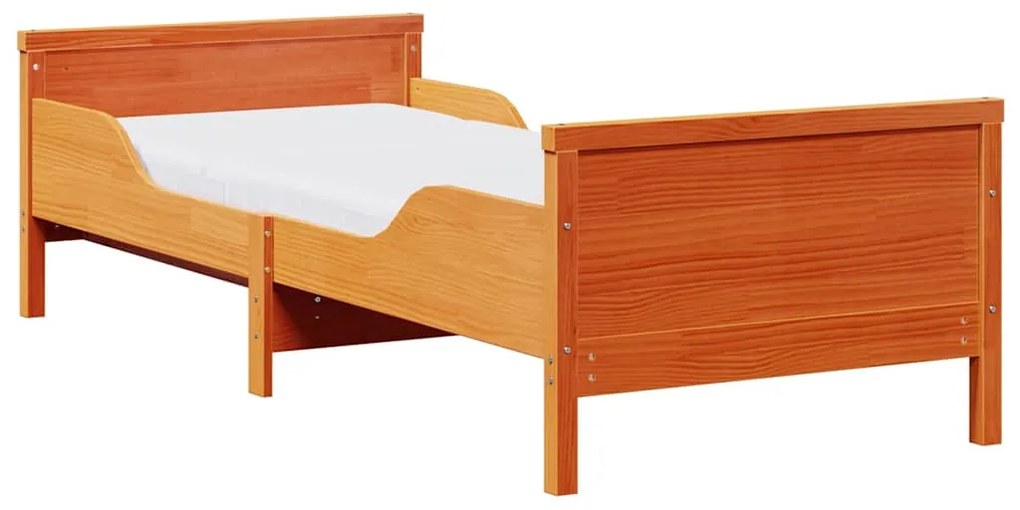 vidaXL Σκελετός Κρεβατιού Καφέ 80 x 200 cm Στερεά ξυλεία πεύκου