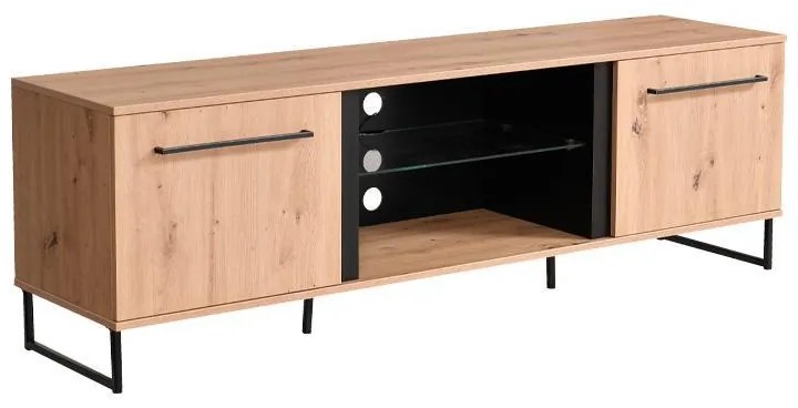 Έπιπλο Τηλεόρασης Sardinia TV 170 Artisan Oak - Μαύρο 170,5*42*54 εκ. 170.5x42x54 εκ.